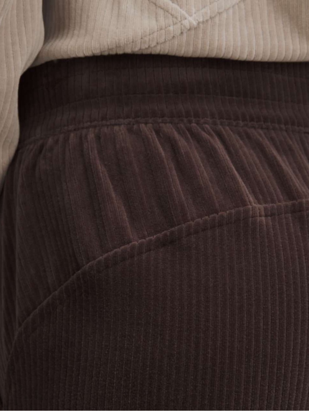 Lululemon Scuba Mid-Rise Wide-Leg Crop *Velvet Cord 8 Espresso Brown - Picture 5 of 15